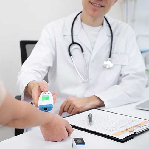 Patient reviewing personalized diabetes treatment plan.