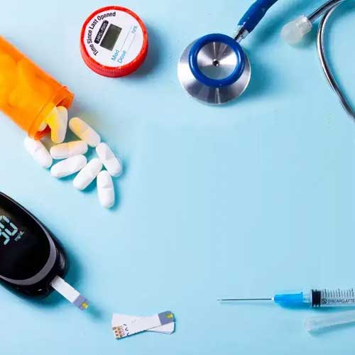Advanced diabetes treatment clinic with medical equipment.