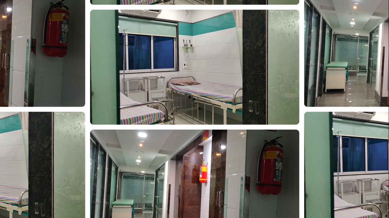 Operation theater with anesthesia and life-support systems at Minaai Multispecialty Hospital.